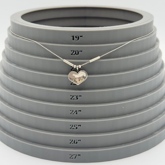 DIDAE 925 Sterling Silver Vintage Signed Heart Link Style Chain Necklace 16" - Picture 12 of 16